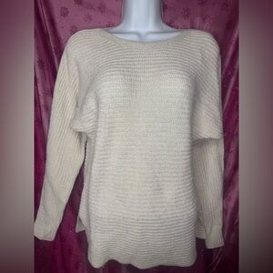 a.n.a Cream and Gold Knit Sweater